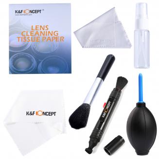 7in1 DSLR Camera Cleaning Kit (Lens Dust Blower + Cleaning Pen + 2X Cleaning Cloth + Bottle + Cleaning Paper + Lens Brush )