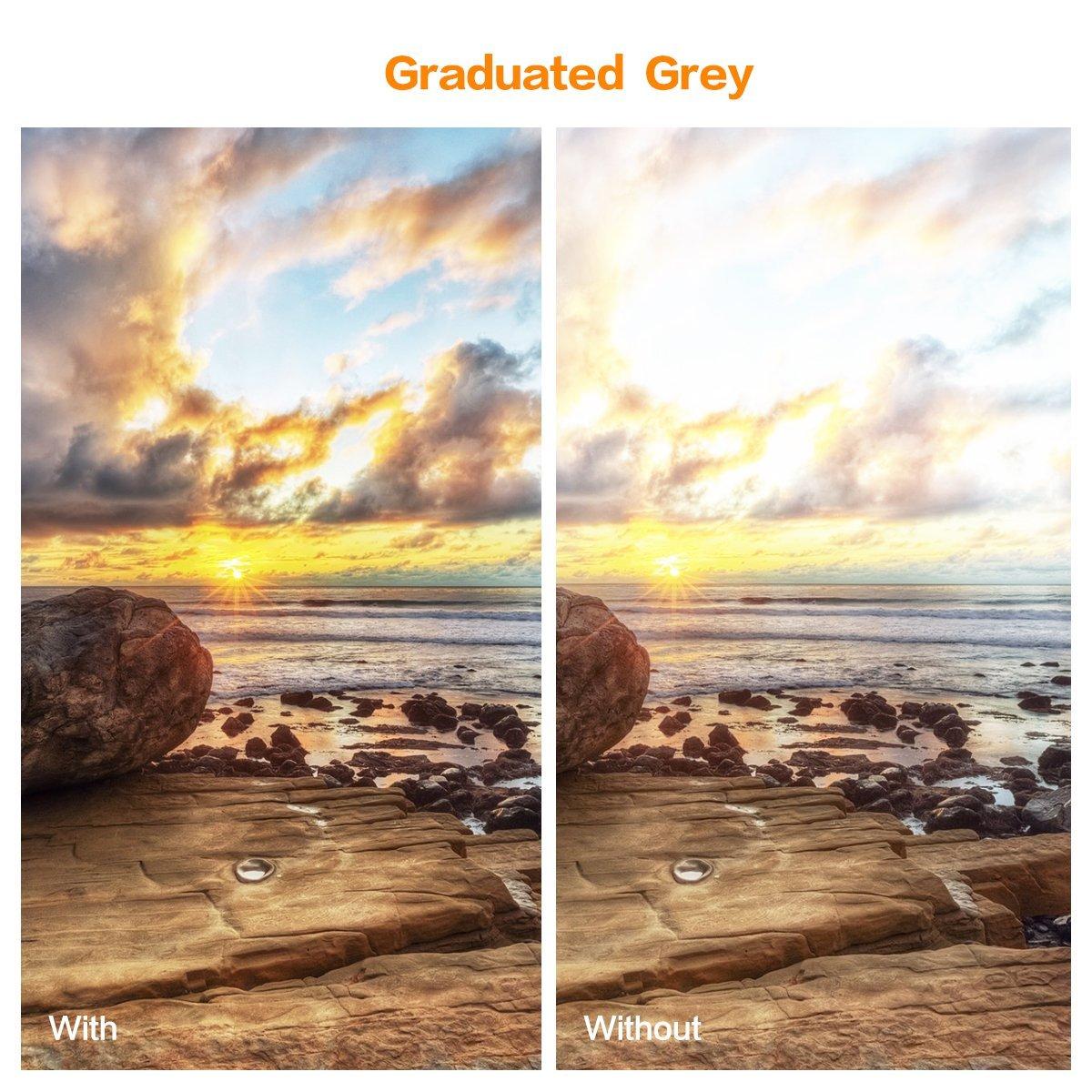 58mm Filter Set (ND2, ND4, ND8, Graduated Blue, Orange, Grey)