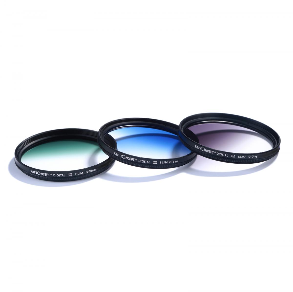 58mm Filter Set (UV, CPL, FLD, Graduated Blue, Orange, Grey, Red, Green, Brown)