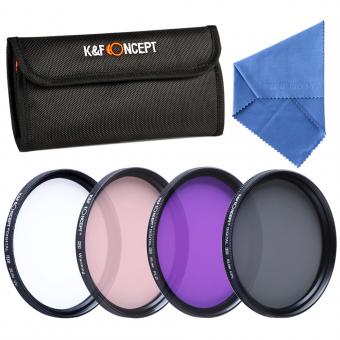 58mm UV, CPL, FLD, Quente Filtro Kit