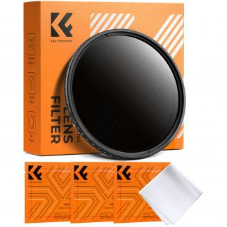 67mm Filtro ND2-ND400 Variabile Ultrasottili HD (1-9 stops) in Vetro Ottico con Panno in Fibra per Obiettivi 67mm,Serie Nano-B
