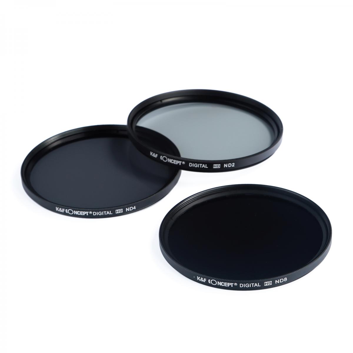67mm ND2+ND4+ND8 Lens Filter Kit Neutral Density Graduated Color Filter