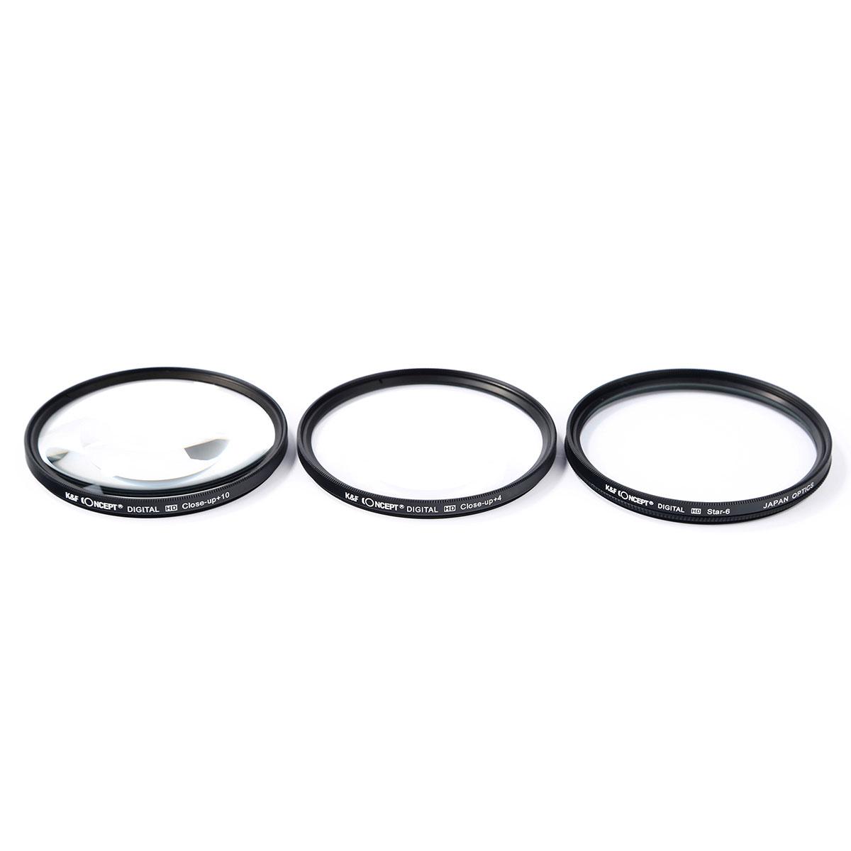 58mm Filter Set (UV, CPL, ND4, Graduated Orange, Blue, Grey, Close up  + 4  + 10, Star 6)