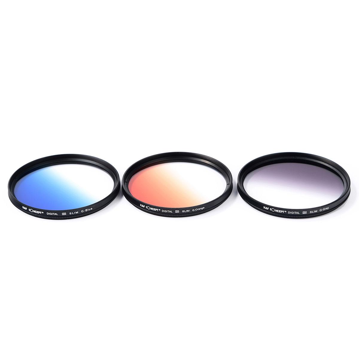 62mm Filter Set (UV, CPL, ND4, Graduated Orange, Blue, Grey, Close up  + 4  + 10, Star 6)
