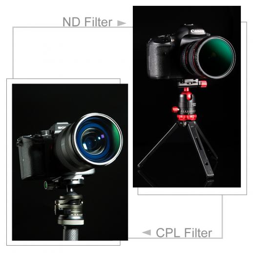 K&F Concept 40.5mm Lens Filter Kit Neutral Density ND8 ND64 CPL Circular Polarizer for Professional Camera Lens with Multiple Layer Nano Coated 