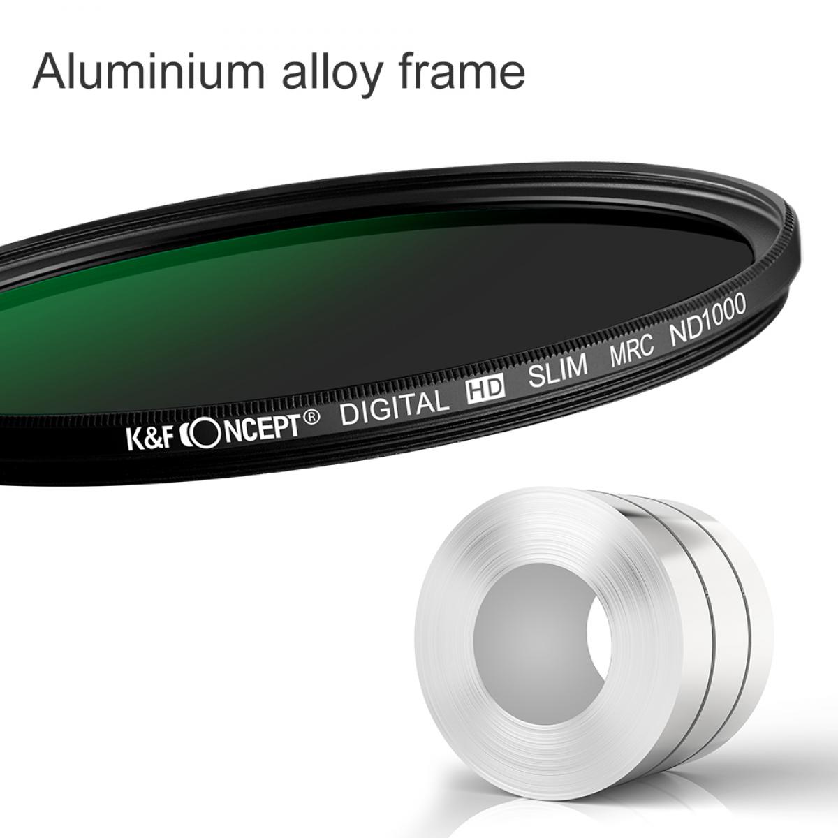 Kit 2 filtros ND1000 fixo (10 Stops) + Polarizador circular, diâmetro 82mm Série Nano-Dazzle