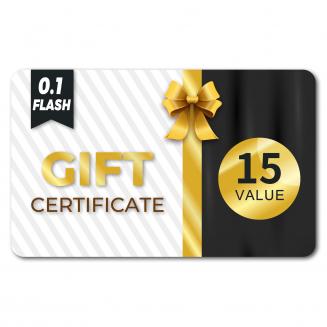 Gift Certificate: $15 Value - Can Use with Any Discounts-$0.1 Flash Sale (local time on July 15 at 7:00 pm)