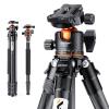 70” Lightweight Travel Tripod 33lbs Load For Dslr Cameras With Twist Lock And Monopod