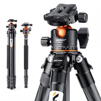 70” Lightweight Travel Tripod 33lbs Load For Dslr Cameras With Twist Lock And Monopod