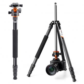 70” Best Travel Camera Tripod 33lbs Load 15kg/33.07lbs Load With Twist Lock And Monopod