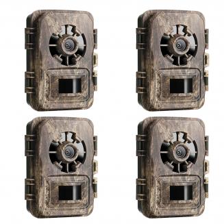 24MP*1296P Night Vision, 120° Wide-Angle*0.2s Trigger 2-Inch Screen Tracking Camera, Dead Wood Color 4PCS