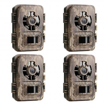 24MP*1296P night vision, 120° wide-angle*0.2S trigger 2-inch screen tracking camera, dead wood color 4pcs