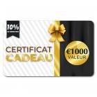E-Carte Cadeau d'une Valeur de 1000 €