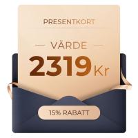 Presentkort: 2319Kr värde - kan användas med alla rabatter