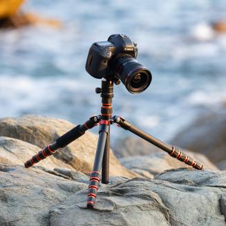 3 Year Warranty 60”/1.5m Carbon Fiber Tripod 17.6lbs Load with 360 Degree Ball Head,Quick Release Plate,Detachable Monopod for SLR DSLR C225C0 (BA225)