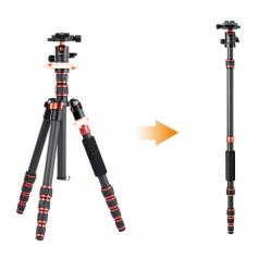 Fast Shopping From Us 60”/1.5m Lightweight Tripod 17.6lbs Load with 360 Degree Ball Head,Quick Release Plate,Detachable Monopod for SLR DSLR C225C0 (BA225)