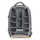 18L Mochila Fotografía 2 en 1 para Cámara Impermeable con Compartimento para Portátil de 15,6 Pulgadas - Backpack Nature Wander 05 Negro y Naranja
