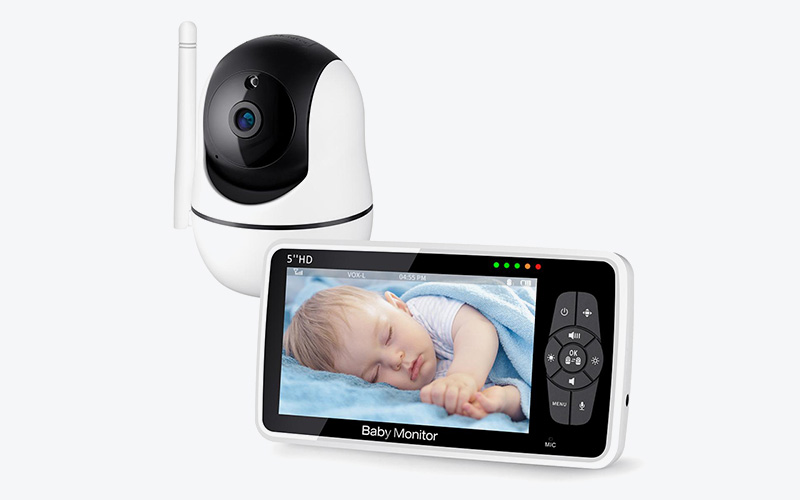 720P 5" Color Screen Video Baby Monitor with Camera