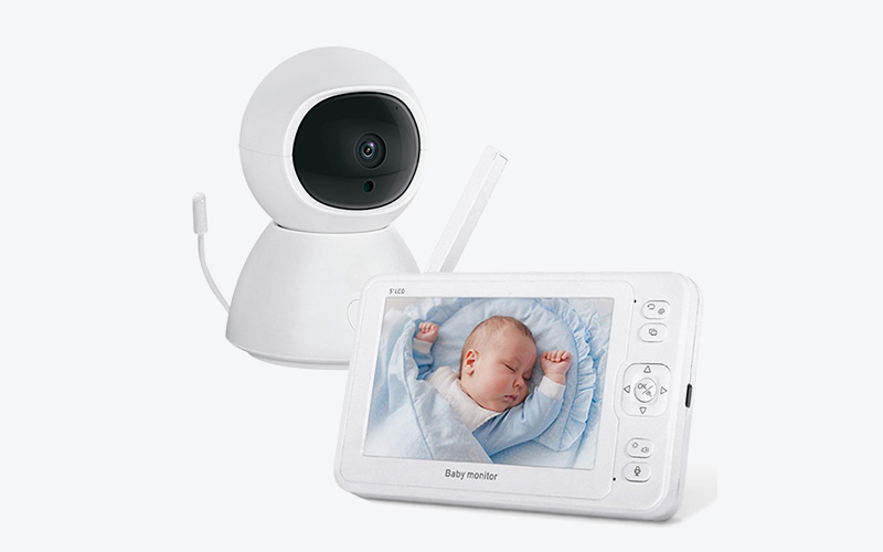 Monitor de bebê com tela colorida 1080P HD 5" com câmera