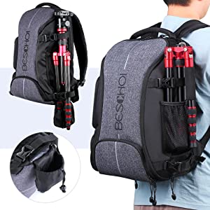 Beschoi - Mochila para Cámara Réflex y Accesorios, Mochila