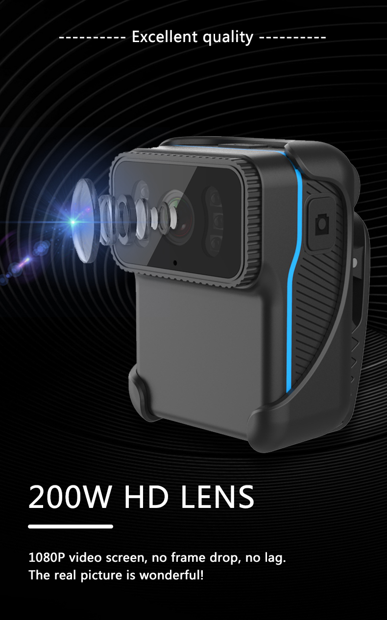 Mini Caméra d'action Corporelle, Caméra de Sport Multifonction Longue  Portée, Connexion WiFi avec Microphone pour Une Utilisation en Extérieur