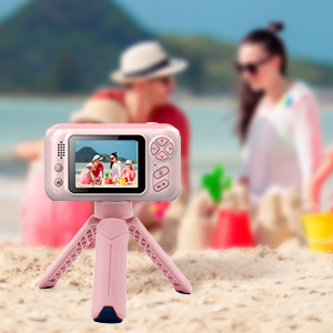 Appareil photo numérique S9 Kids avec objectif réversible, trépied, 1080P,  40 mégapixels, meilleur appareil photo pour enfants pour garçons et filles  à partir de 3 ans Rose - K&F Concept