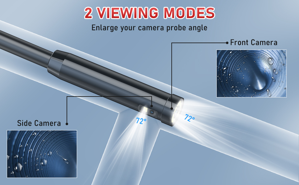Endoscopio Industrial 4,3 Pulgadas 1080P HD con Sonda 8,5mm , Cable de 1m y  Tarjeta 32G - K&F Concept