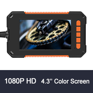 Industrial Endoscope Dual Lens Inspection Camera 1080P HD, 5.5mm with Metal  Cable and 4.3' IPS Hard Screen, 8 LED Lights Hydro Camera, 20M(65.6FT) -  KENTFAITH