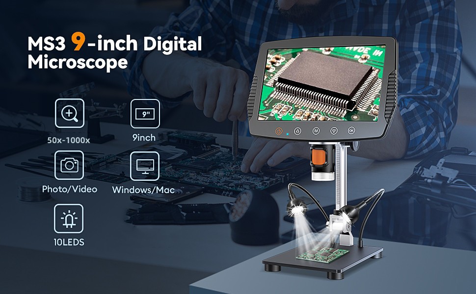 Coin Microscope 2023 New Lcd Digital Microscope 1000x - Temu