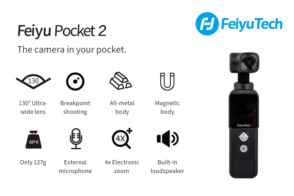 ジンバルカメラ Feiyu Pocket 2S おまけ 外部マイク入力可能