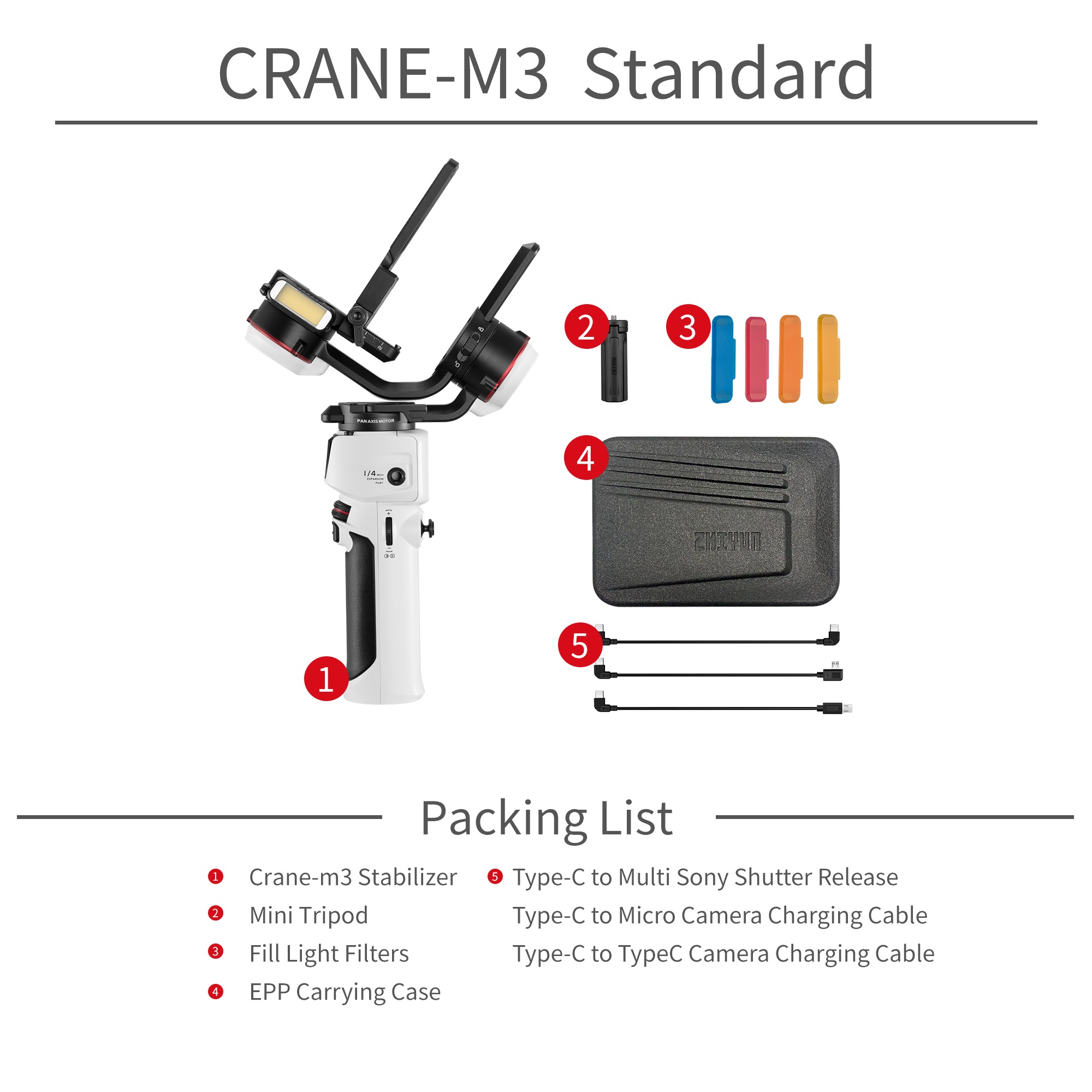 Zhiyun Crane M3 Standard Edition Gimbal 3-axis Handheld Stabilizer 