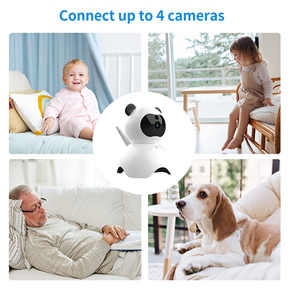 720P 4.5 HD Display ABM200S Video Baby Monitor with Night Vision and 12Hrs  Batteries - KENTFAITH