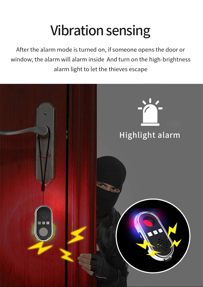 Detector de cámara invisible Detector de cámara espía Alarma de sonido de  seguridad de emergencia personal con mini linterna led Detector de cámara  de bolsillo rápidamente y