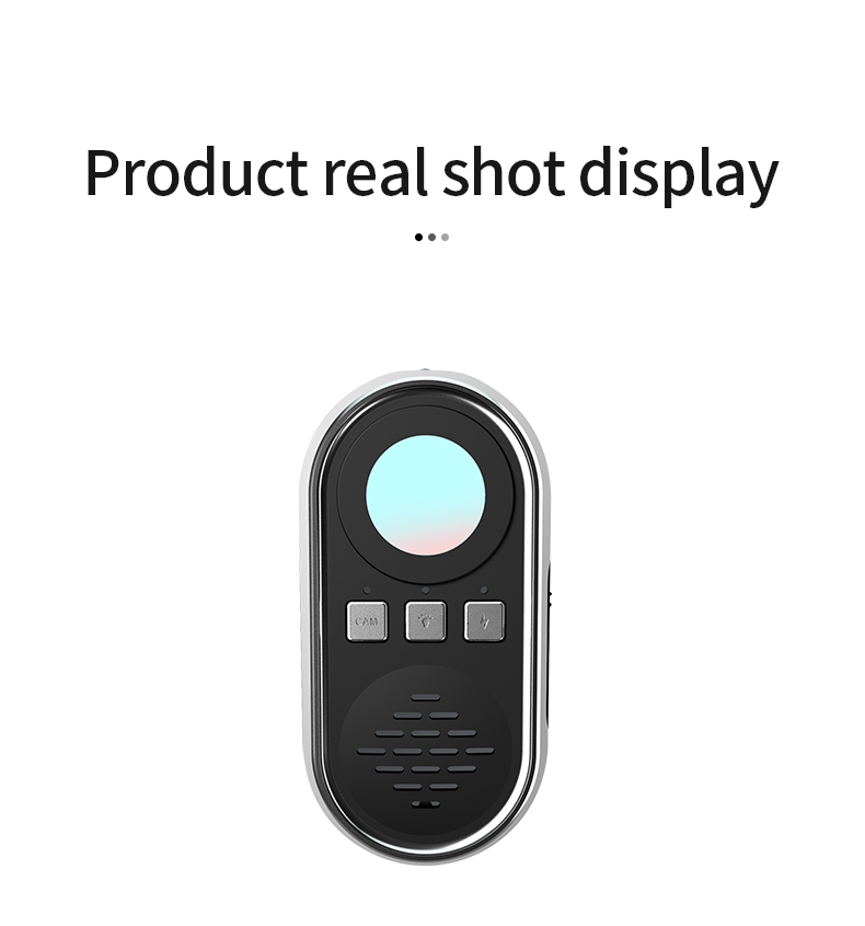 Detector de cámara oculta, buscador de cámara espía, buscador de cámara de  bolsillo con mini linterna LED, alarma de sonido de seguridad de emergencia  personal negro - K&F Concept