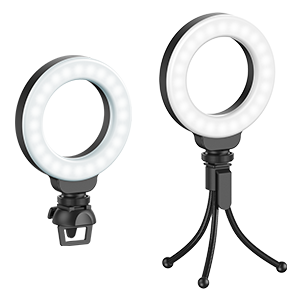 K&F Concept 10 inch Ring Light 3-Light Mode 11-Level Brightness Dimmable  LED Ring light with Remote Control Designed - KENTFAITH