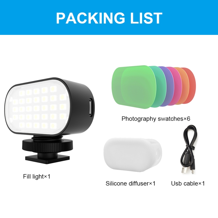 Luce soffusa a LED per fotografia dal vivo ST30, 3 temperature di colore,  regolazione continua, luce soffusa a LED per live streaming, Vlogging,  , TikTok, trucco, fotografia - K&F Concept