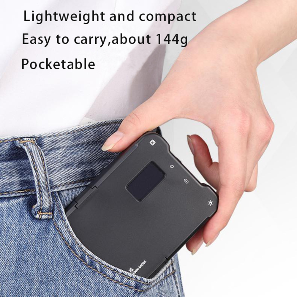 Luz de relleno de bolsillo cuadrada LED de temperatura de color dual, luz  de relleno de