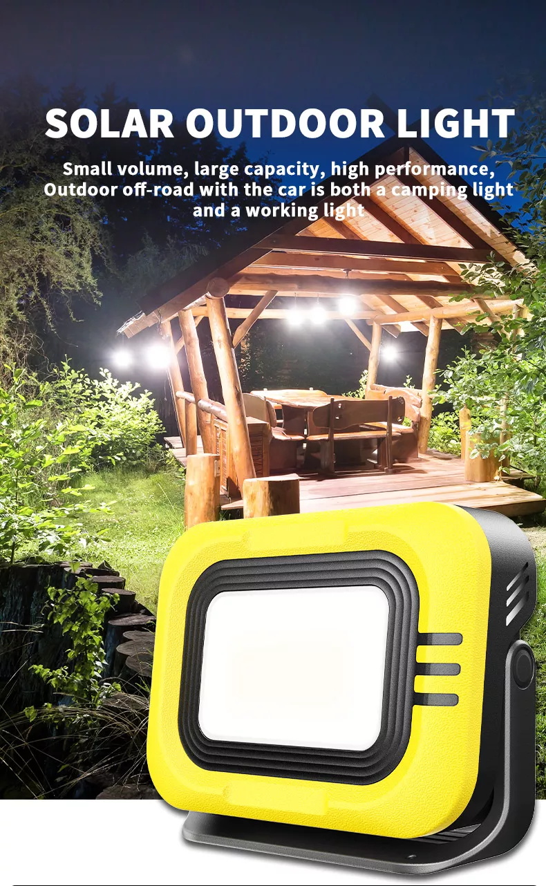 M3 Solar LED Camping Light, 1200LM and 3 colour temperatures rechargeable  multifunctional LED light, portable camping