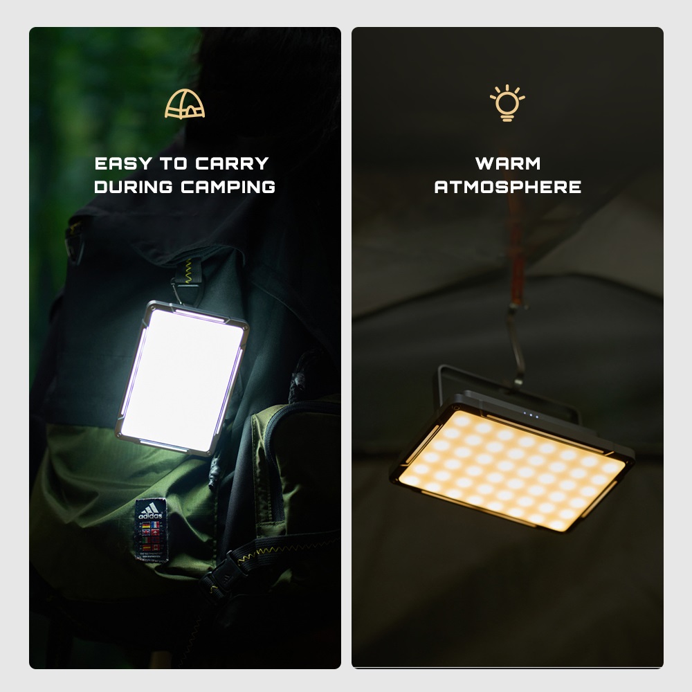 9000 mAh LED-Campinglampe im Freien mit Zweifarbige Temperatur