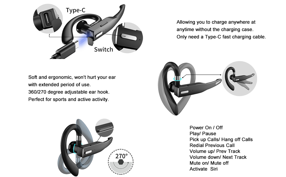 RYGHT MINO In Ear Headset Bluetooth® Stereo Schwarz Mikrofon- Rauschunterdrückung Batterieladeanzeige, Headset, Ladecas kaufen