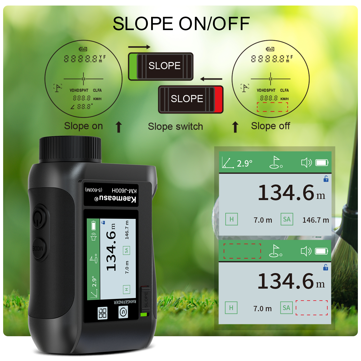 Télémètre Golf KM-J800H Télémètre Chasse Rechargeable - K&F Concept