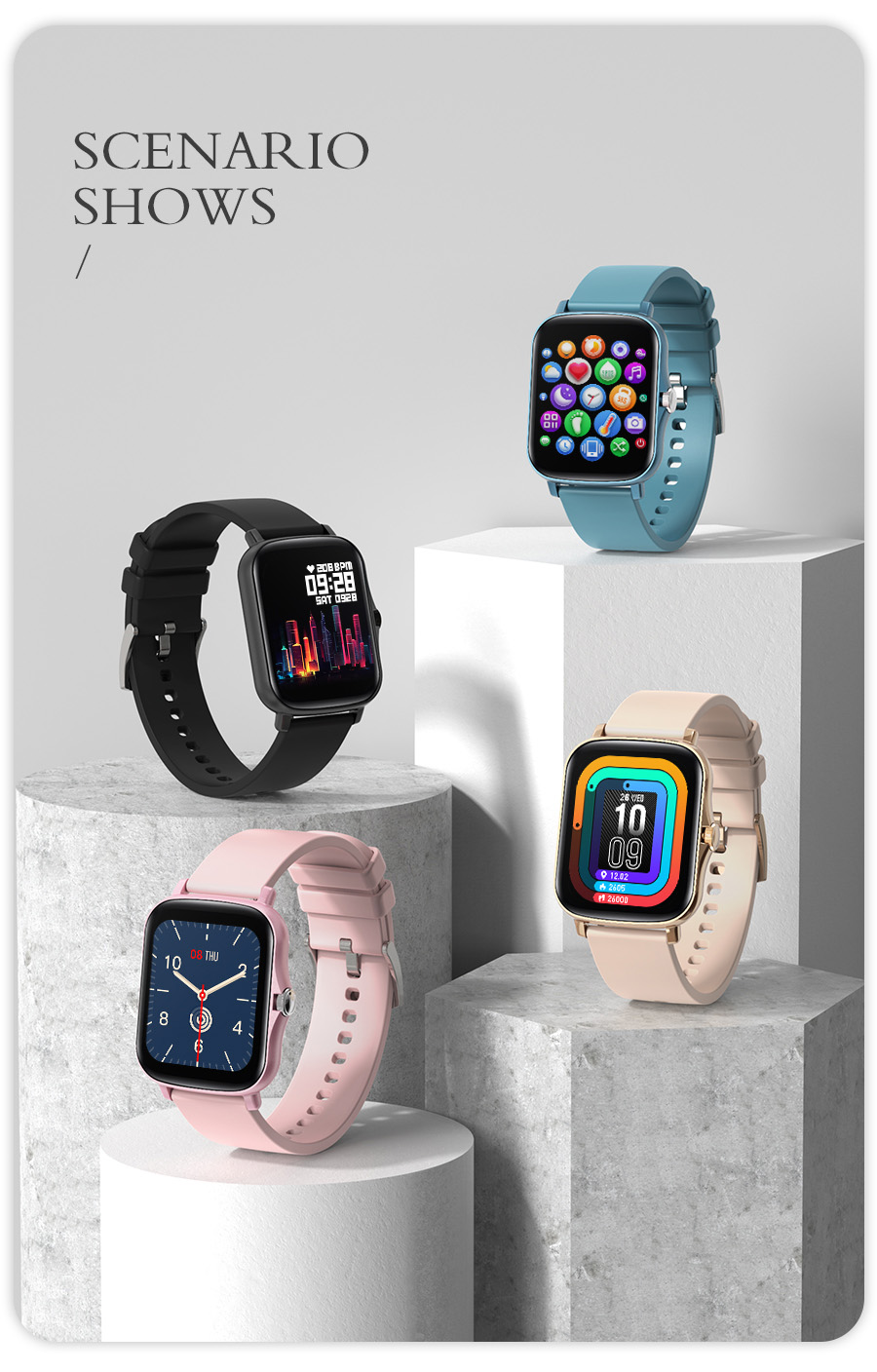 Smartwatch Amazing Y20 Monitor de salud y sueño