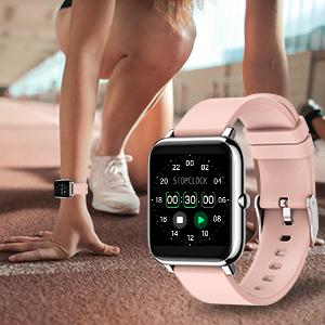 P22 Smart Watch Fitness Tracker for Android Phone, Fitness Tracker with  Heart Rate and Sleep Monitor, with IP67 Waterproof Pedometer Activity  Tracking Pink - KENTFAITH