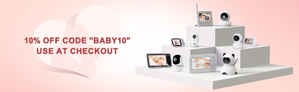 720P 4.5 HD Display ABM200S Video Baby Monitor with Night Vision and 12Hrs  Batteries - KENTFAITH