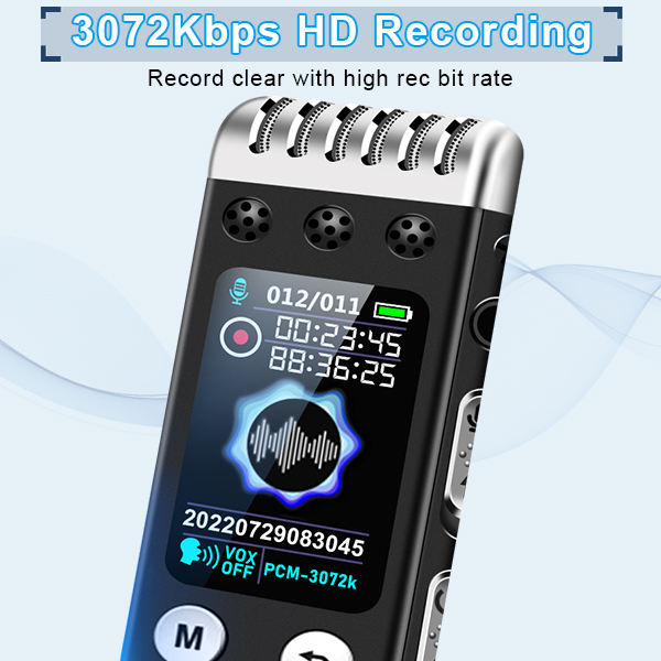 32 GB multifunktionaler Rekorder, Sprachrekorder mit aktiver  Rauschunterdrückung, MP3-Wiedergabe, Videowiedergabe - KENTFAITH
