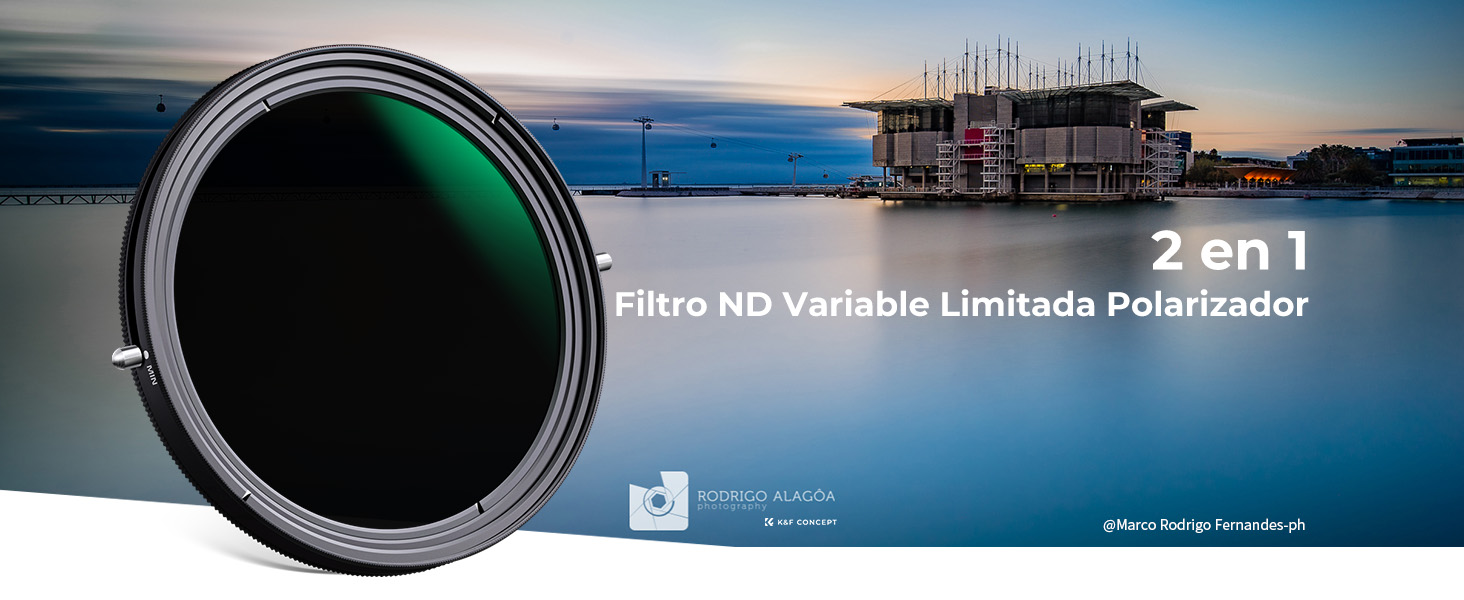 Filtro ND variable de 86 mm ND2-ND32 (1-5 pasos) y filtro polarizador  circular CPL 2 en 1 para lente de cámara Serie Nano-X