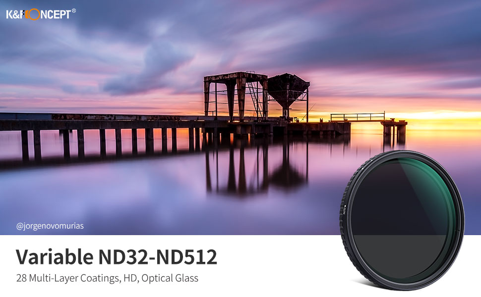 Phottix Filtro ND Variabile V-Filt, Densità Neutra 2-8 Stop, Per Obiettivi Reflex E Mirrorless