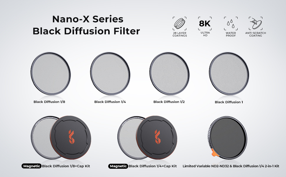 K&F Concept Black Diffusion 1/4 Special Effect Filter
