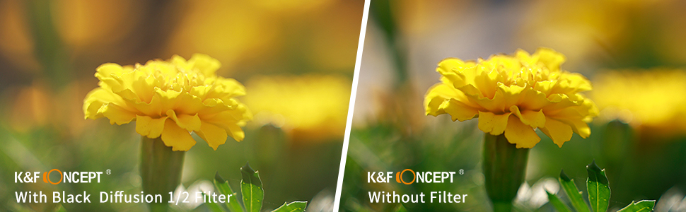 K&F Concept Black Soft Diffusion Filter 1/2 Special Effect Filter