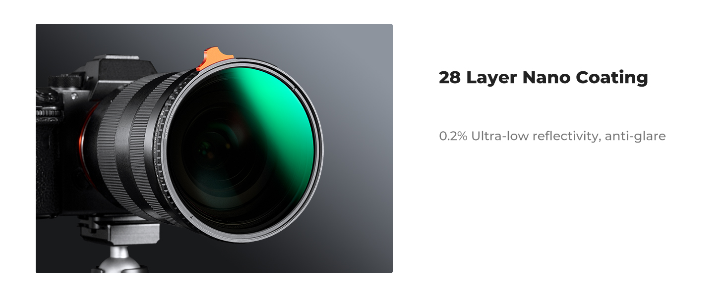 K&F CONCEPT 72mm Black Diffusion 1/4 Effect & Variable ND2-ND32 ND Filter 2-in-1 For Camera Lens With 28 Multi-Layer Coatings (Nano-X Series